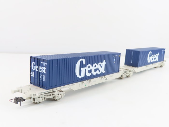 Roco H0 - 47106 - Model train freight carriage (1) - Double container carrier type Sggmrs 'Geest' - NS