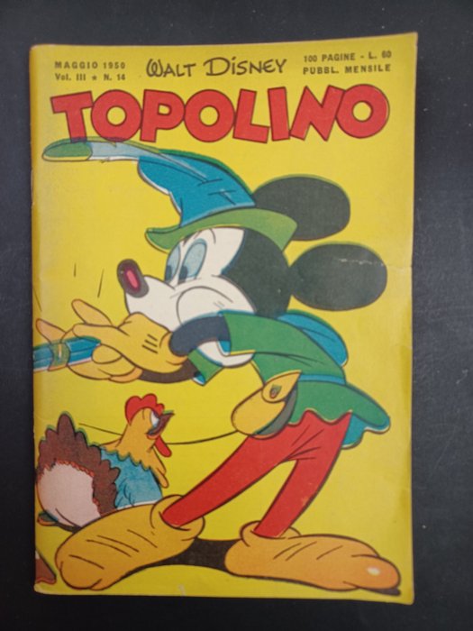 Topolino Libretto n. 14 - 1 Comic - Første udgave - 1950
