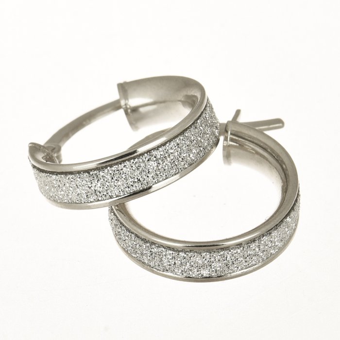 No Reserve Price - Earrings - 18 kt. White gold 