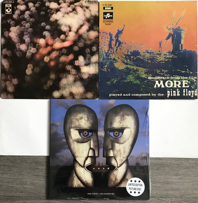 Pink Floyd - Obscured By Clouds - More - The Division Bell - Titoli vari - Disco in vinile - Varie incisioni (come mostrato in descrizione) - 1971