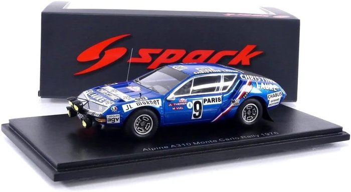 Spark 1:43 - 1 - 模型赛车 - Alpine A310 #9 Monte Carlo Rally 1976