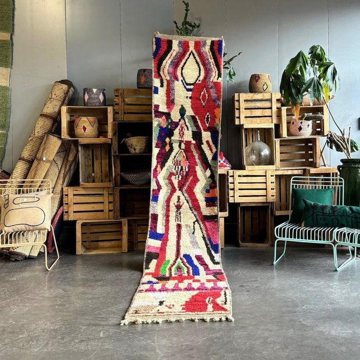 传统摩洛哥长条羊毛地毯 - 走廊地毯 - 小地毯 - 360 cm - 70 cm