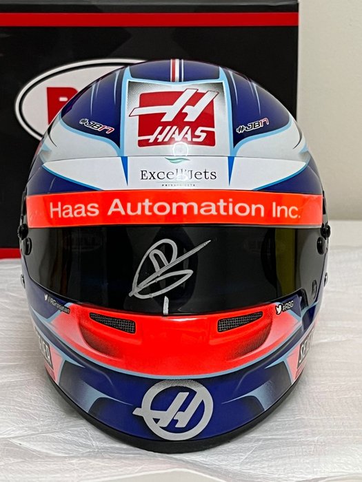 Haas F1 Team - Romain Grosjean - 2018 - Casque échelle 1/2 