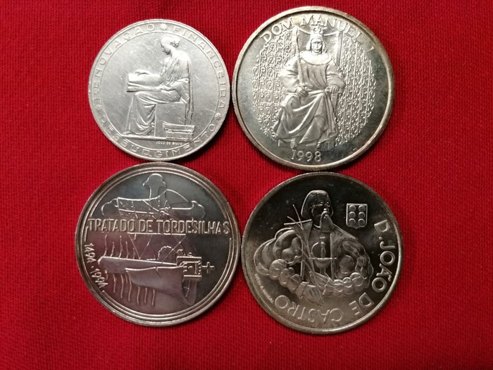 葡萄牙. Republic. 20 + 1000 Escudos 1953/2000 (4 Moedas Comumerativas)