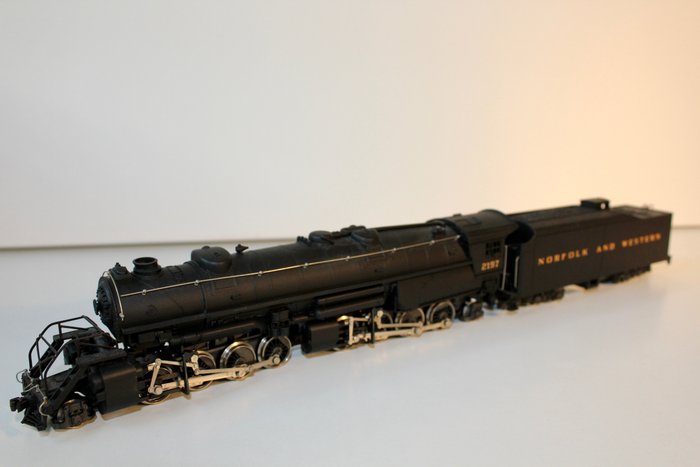 Rivarossi H0 - 1238 - Tilhengervogn-lokomotiv (1) - Mørt lokomotiv 2-8-8-2 Cl. Y 6 b (klubbe) - Norfolk and Western