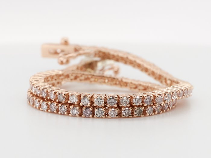 No Reserve Price - 1.93 tcw - See Comments - 14 kt. Pink gold - Bracelet Diamond