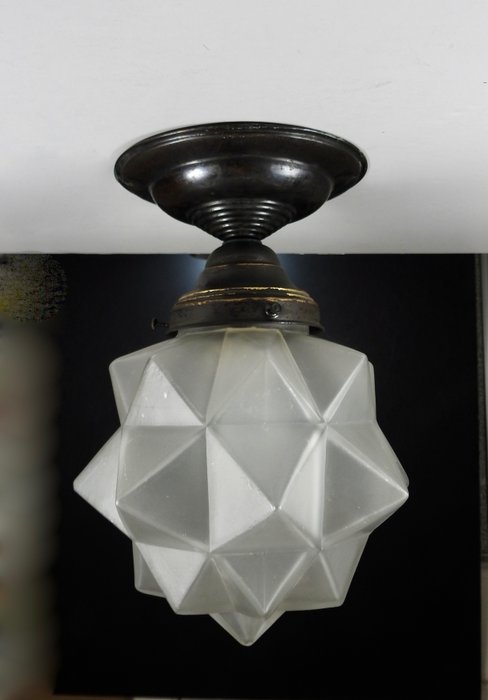 Lampe - Glas - Messing