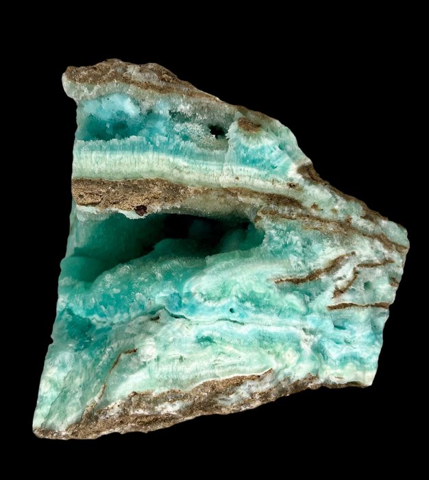 Rzadki, wysokiej jakości naturalny niebieski aragonit Szorstki egzemplarz - 121×111×115 mm - 2252 g - (1)