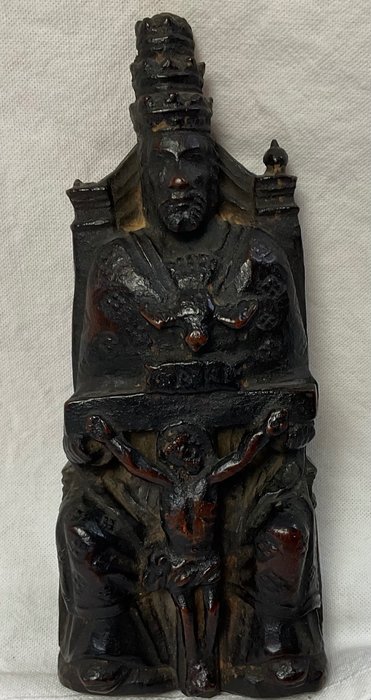 Relieff, Crucifix, dieux et colombe - 23 cm - Tre - 1722
