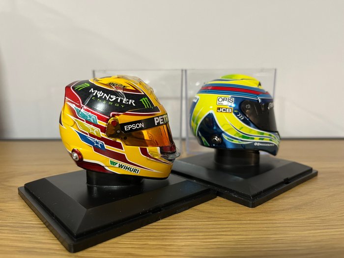 Spark 1:5 - Miniatura de carro de corrida  (2) - F1 Drivers Pack Season 2017 - Campeão Mundial 2017 - Lewis Hamilton e Felipe Massa 2017
