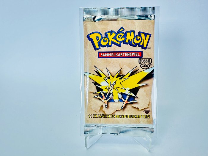 Pokémon - 1 Booster pack - HEAVY 1. Edition Fossil Zapdos Artwork sealed 20,99g