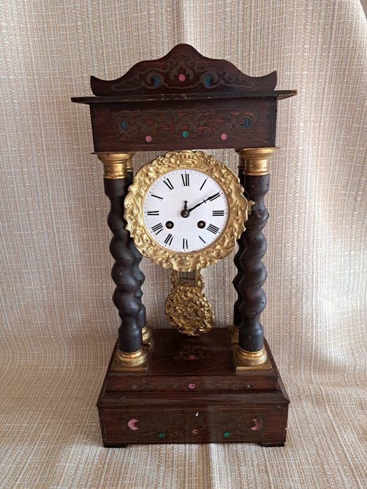 Mantel clock - Portico clock - Wood - 1900-1910