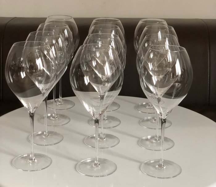 Champagneglas (12) - Veuve Clicquot kristallen champagneglazen, 12 "Prestige Tulip XL" - Kristal