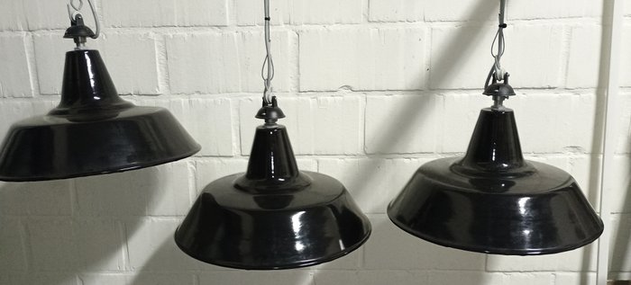 Industrial Pendant enamel Lampshades - Lampe (3) - Émail