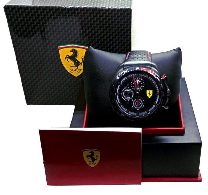 Ferrari Scuderia Speedracer Chronograph Watch Black Red - Men - 2024