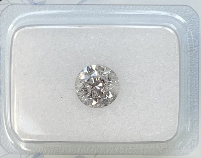 Ohne Mindestpreis - 1 pcs Diamant  (Natürlich)  - 0.96 ct - Rund - E - I2 - Antwerp International Gemological Laboratories (AIG Mailand)