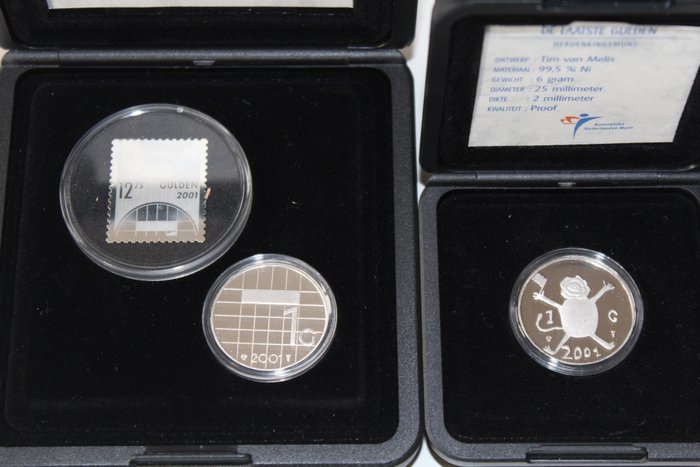 荷蘭. 1 Gulden 2001 (2 sets)  (沒有保留價)