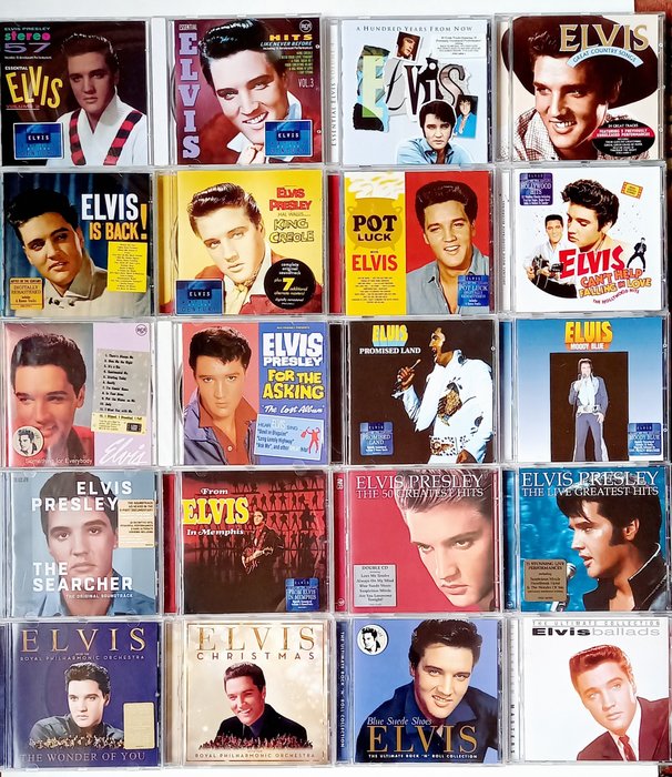 猫王 - 埃维斯·普里斯利 - 20 cd collection Elvis Presley - 多个标题 - 光盘收藏 - 1988