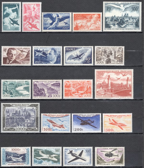 France 1946/1959 - Lot of PA between n° 16 and n° 37, New **. Some signed. Stunning - Yvert