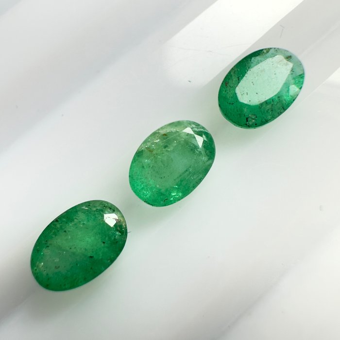 3 pcs Verde Smarald - 1.45 ct