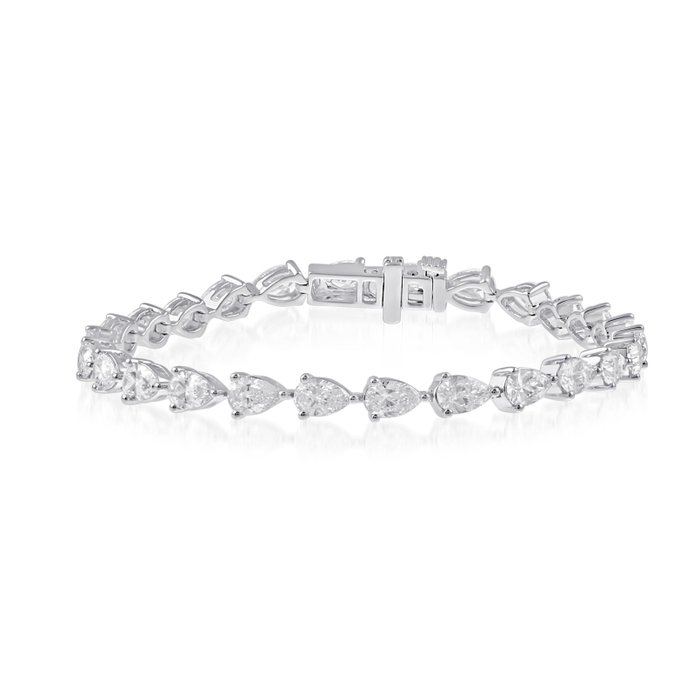 Armband Vittguld -  8.74 tw. Diamant  (Labbodlad) 