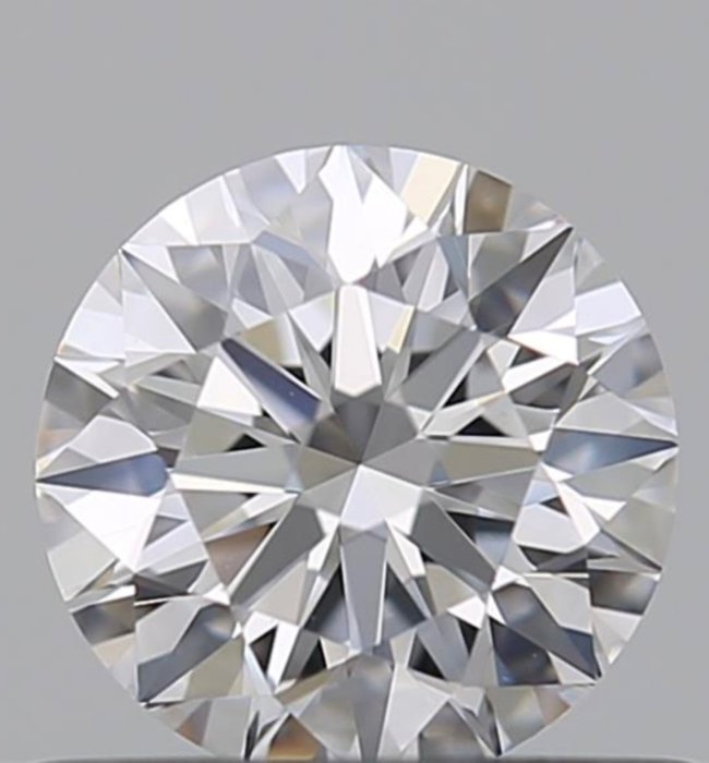 1 pcs 钻石 - 0.56 ct - 明亮型 - D (无色) - 无瑕疵的, Ex Ex Ex
