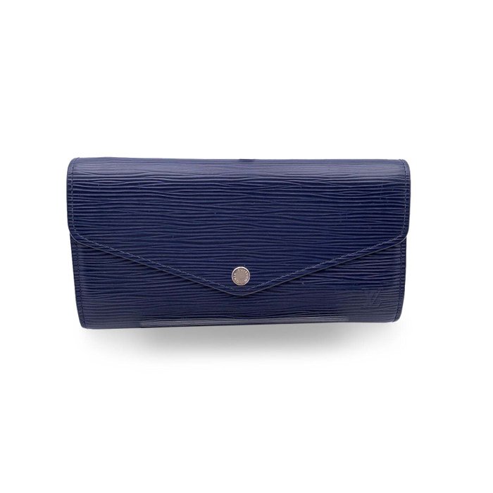 Louis Vuitton - Blue Epi Leather Long Flap Continental Sarah Wallet - Dame punge