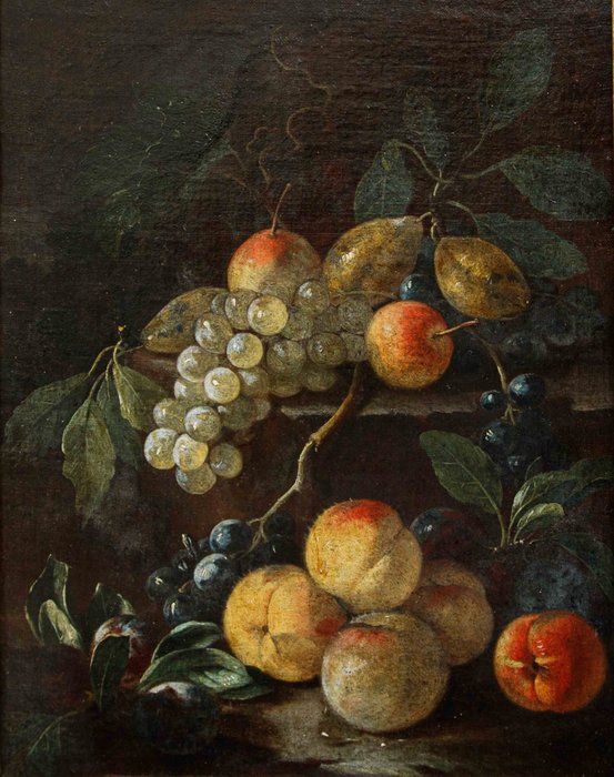 Giovan Battista Ruoppolo (1626-1693), Ambito di - Natura morta di frutti