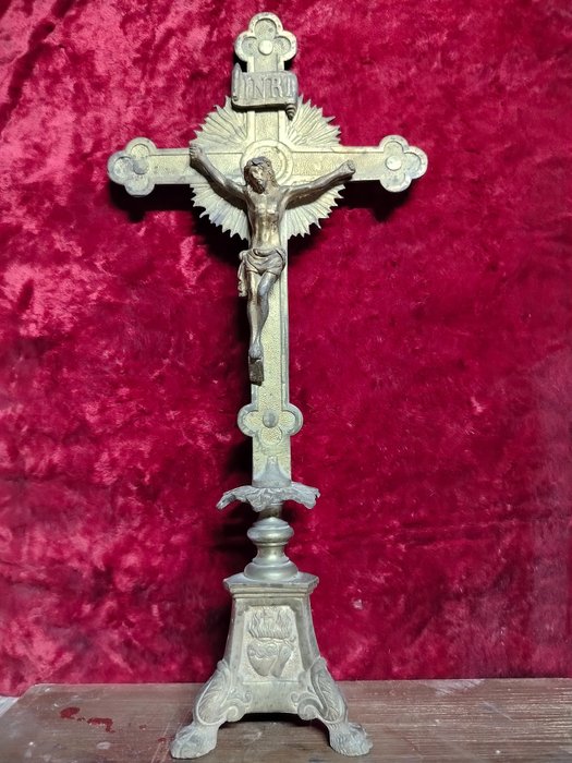 耶穌受難十字架像 - 包金(Ormolu) - 1850-1900