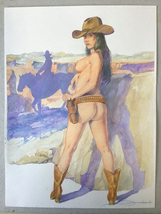 Lombardo Spartaco - original colour drawing - Wanted