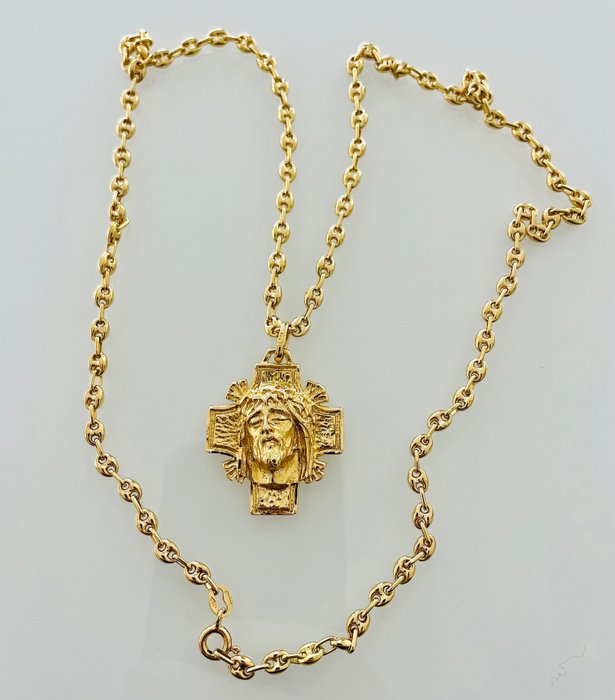 Halskette mit Anhänger Gelbgold 