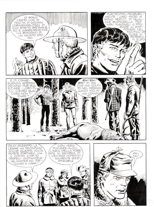 Diso, Roberto - 3 Original page - Mister No #73 - "Sangue sulla neve" - 1981