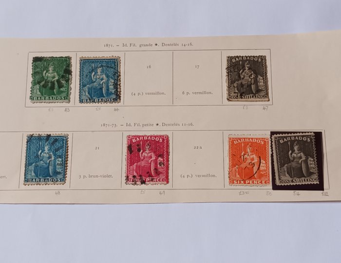 Barbados 1861/1949 - Britiske kolonier. Samling af klassiske frimærker