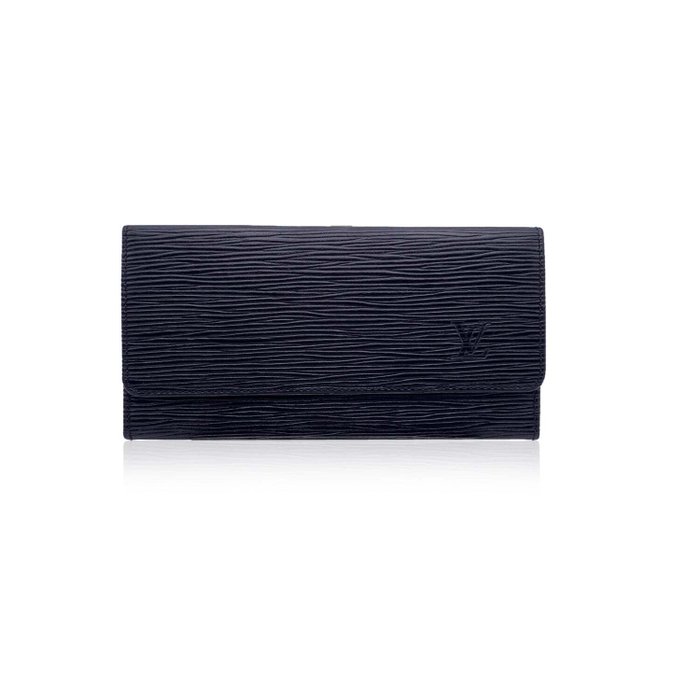Louis Vuitton - Malletier Vintage Black Epi Leather Bifold Bill Wallet - Women's wallet