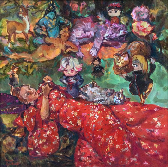 Borgen Lindhardt (1974) - Rood kimono meisje onder sprookjesboom