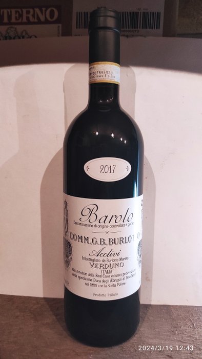 2017 Comm. G.B. Burlotto, Acclivi - Barolo DOCG - 1 Pullo (0.75L)