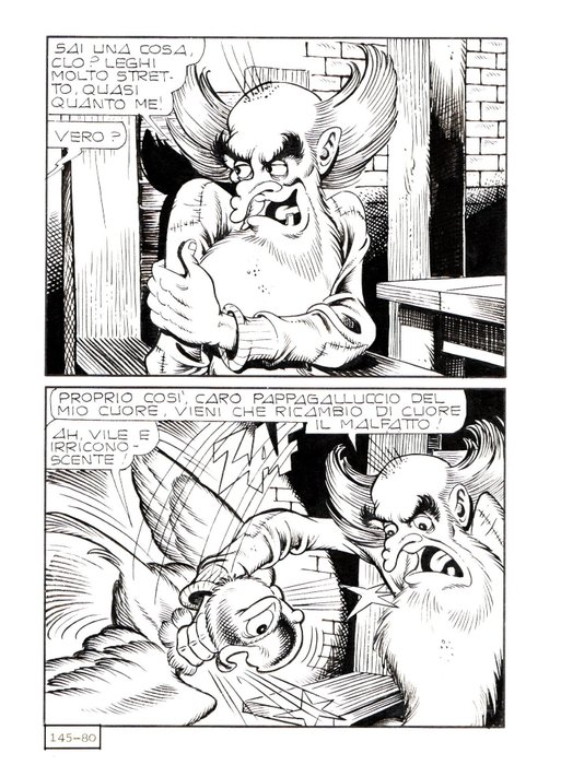 Piffarerio, Paolo - 2 Original page - Alan Ford #145-143 - "Il nemico pubblico Numero Uno" Superciuk - 1981