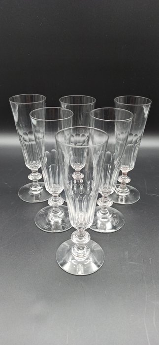 Baccarat - Kieliszek do szampana typu flet (6) - Model Catona - Kryształ