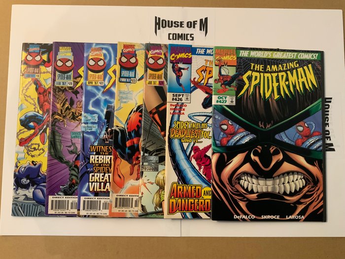 Amazing Spider-Man (1963 Series) # 419, 420, 422, 423, 424, 426, 427 No Reserve Price! - appearance X-Man, Electro, Doc Ock, Elektra - 7 Comic collection - Ensipainos - 1997