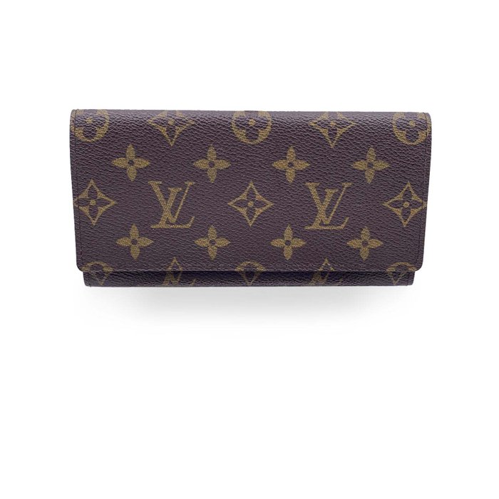 Louis Vuitton - Vintage Brown Monogram Canvas Long Bill Wallet - Damplånbok