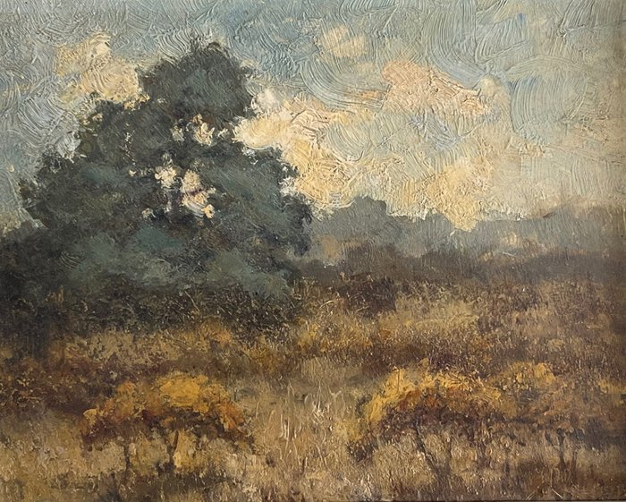 Jef Claesen (1878-1965) - Zomerse dag in heide landschap