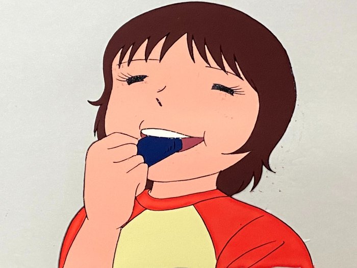 Captain Tsubasa (1983/86) - 1 Cellule d'animation originale et dessin de Patty