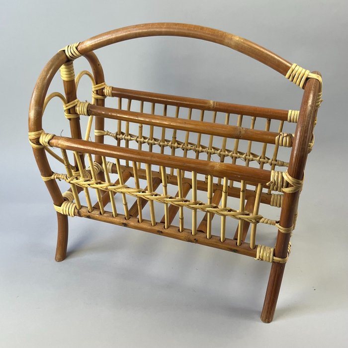 Magasinhylle - Vintage Bamboo Magazine rack - 1970-tallet