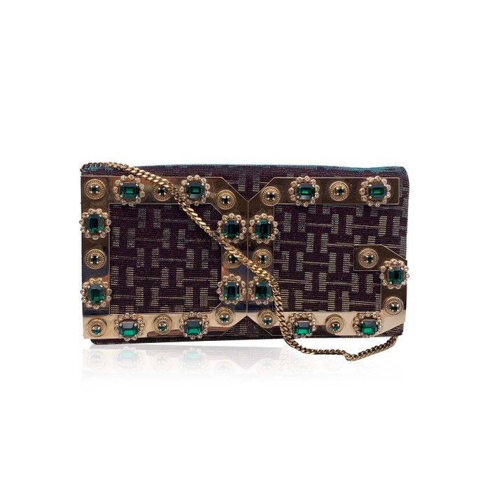 Dolce & Gabbana - Embellished Evening Bag Clutch with Chain Strap - Skuldertaske