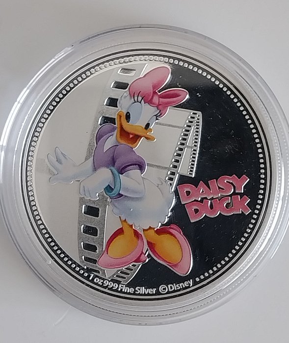 紐埃. 2 Dollars 2014 Disney - Daisy Duck, 1 Oz (.999)
