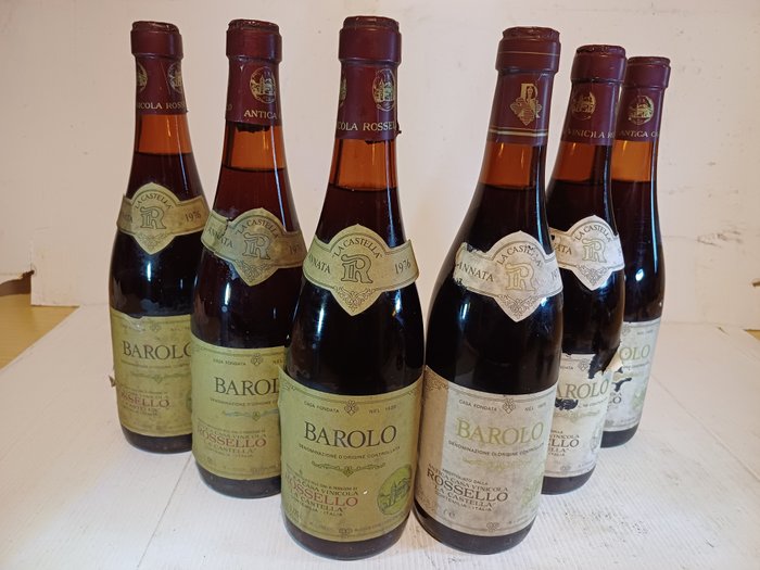 1976 x3, 1979 x2 & 1978 Rossello la Castella - Barolo - 6 Flaschen (0,75 l)