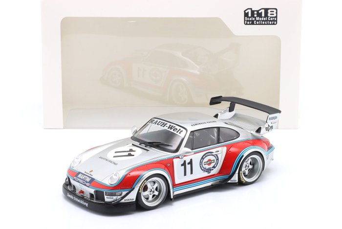 Solido 1:18 - 1 - 模型跑车 - Porsche 911 RWB Bodykit Martini 2020 - 带开门的压铸模型