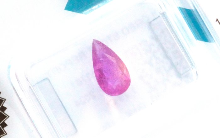 無底價-紫粉紅色 藍寶石 - 1.29 ct