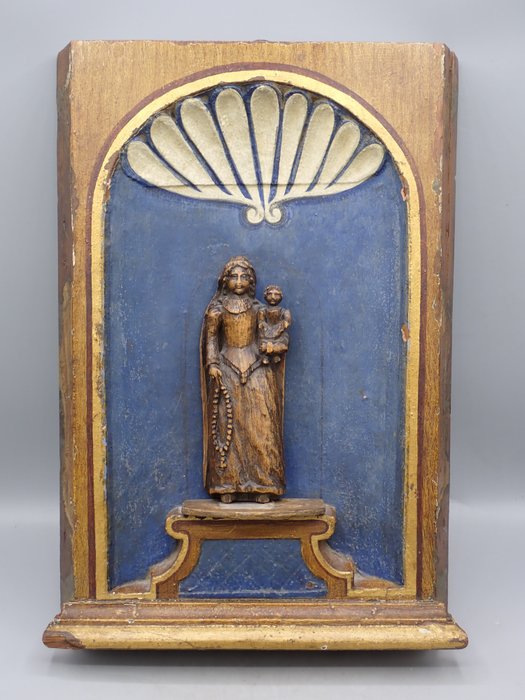 Virgin and Child - Figuur - Hout