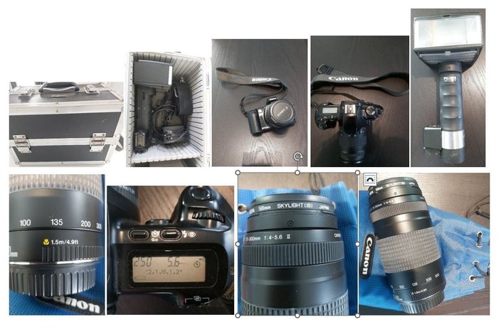 Canon EOS 500 + EF 35-80 + EF 75-300mm + acc. Yksilinssinen digitaalinen peiliheijastuskamera (SLR)